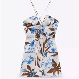 Zara Tropical Mini Dress